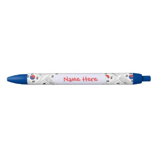 Republic of Korea Flag Personalized Zwarte Inkt Pen