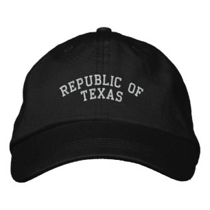 Republic of Texas geborduurd verstelbaar Pet zwart