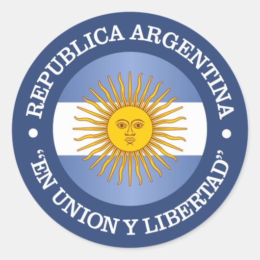 Republica Argentina Ronde Sticker (Voorkant)