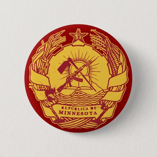 Republica de Minnesota Ronde Button 5,7 Cm (Voorkant)