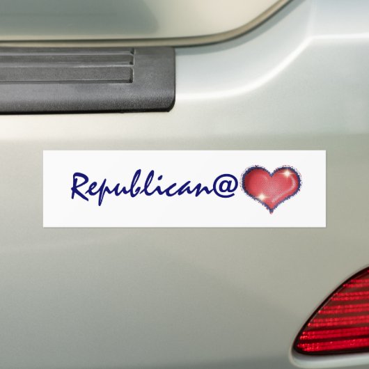 Republica in het hart bumpersticker (Op auto)