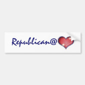 Republica in het hart bumpersticker (Voorkant)
