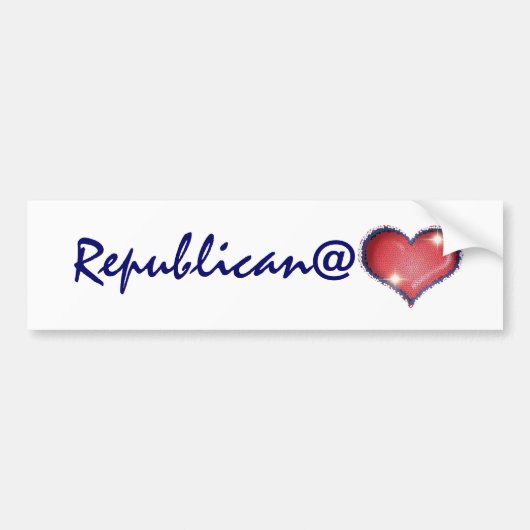 Republica in het hart bumpersticker (Voorkant)
