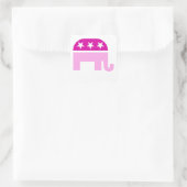 Republica Original Elephant roze Vierkante Sticker (Tas)