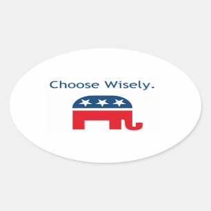 Republican Car Decal Ovale Sticker