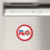 Republican Circus Elephant and Tent Magnet Magneet (Insitu (Vaatwasser))