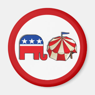 Republican Circus Elephant and Tent Magnet Magneet