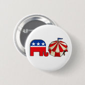 Republican Circus Elephant and Tent Ronde Button 5,7 Cm (Voorkant /achterkant)