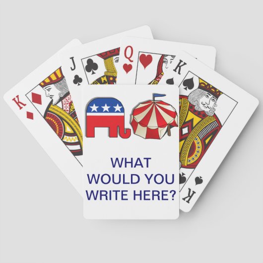 Republican Circus Word Puzzle Pokerkaarten (Achterkant)