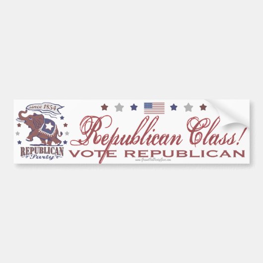 Republican Class Bumpersticker (Voorkant)