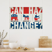 Republican, Democraat, LolCat Poster (Keuken)