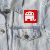 Republican Elephant Button (In situ)