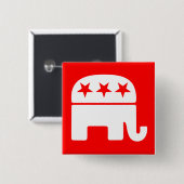 Republican Elephant Button (Voorkant /achterkant)