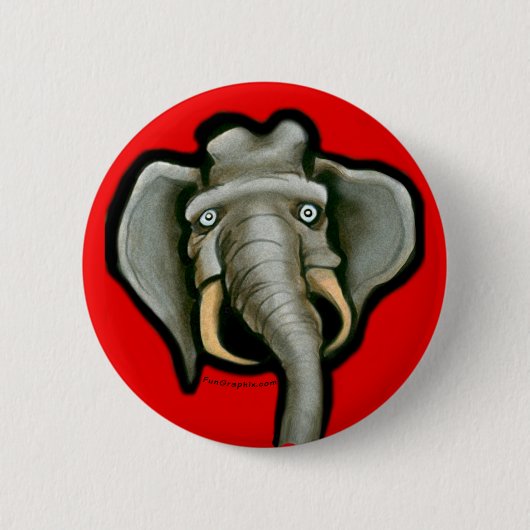 Republican Elephant Button (Voorkant)