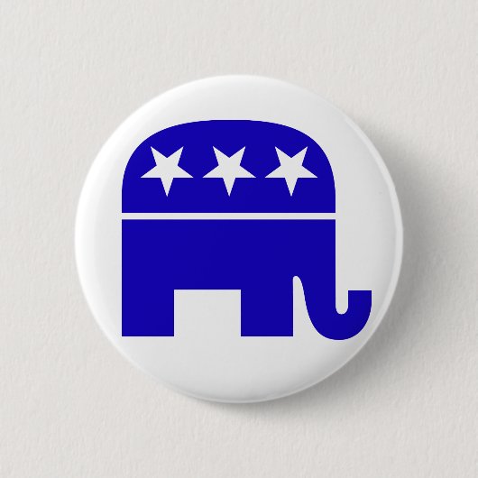 Republican Elephant Button (Voorkant)