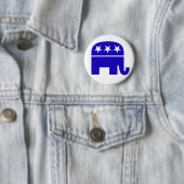 Republican Elephant Button (In situ)