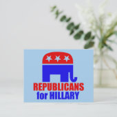 Republican Elephant for Hillary Clinton Briefkaart (Staand voorkant)