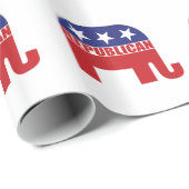 Republican Elephant Logo Cadeaupapier (Rol Hoek)