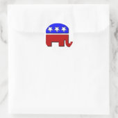 Republican Elephant Logo Ronde Sticker (Tas)