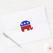 Republican Elephant Logo Ronde Sticker (Envelop)