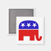 Republican Elephant Magnet Magneet (Voorkant / Achterkant)