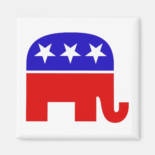 Republican Elephant Magnet Magneet (Voorkant)