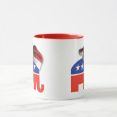 Republican Elephant met Pet van de kerstman Mok (Midden)