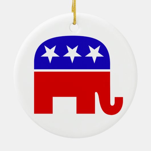 Republican Elephant Ornament (Achterkant)