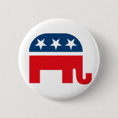 Republican Elephant Pinback Button (Voorkant)