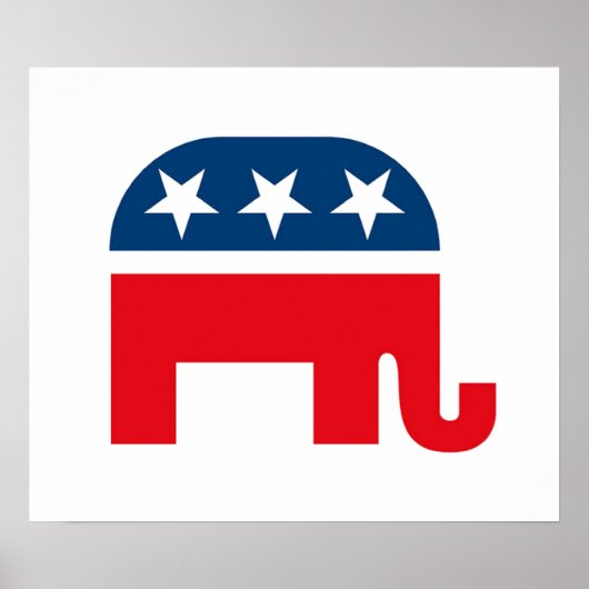 Republican Elephant Poster (Voorkant)
