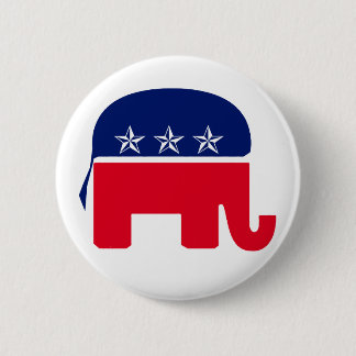 Republican Elephant Ronde Button 5,7 Cm