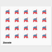 Republican Elephant Ronde Sticker (Vel)