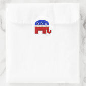 Republican Elephant Ronde Sticker (Tas)