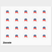 Republican Elephant Ronde Sticker (Vel)