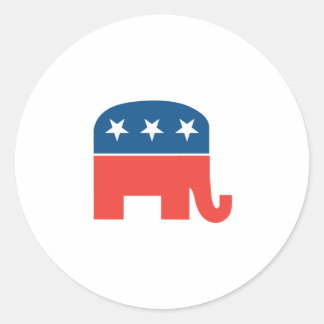 Republican Elephant Ronde Sticker