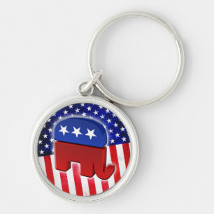 Republican Elephant Sleutelhanger