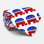 Republican Elephant symbool mannen stropdas (Opgerold)