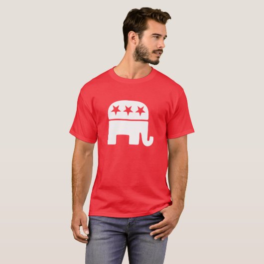 Republican Elephant T shirten T-shirt (Voorkant volledig)