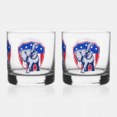 Republican Elephant Whisky Glas (Achterkant)