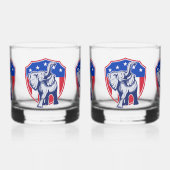 Republican Elephant Whisky Glas (Links)