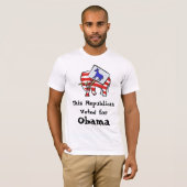 Republican Obama Supporter T-Shirt (Voorkant volledig)