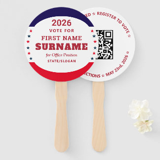 Republican Party Campaign Personalized QR & Date Handwaaier