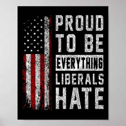 Republican Proud To Be Everything Liberals Hate  Poster (Voorkant)