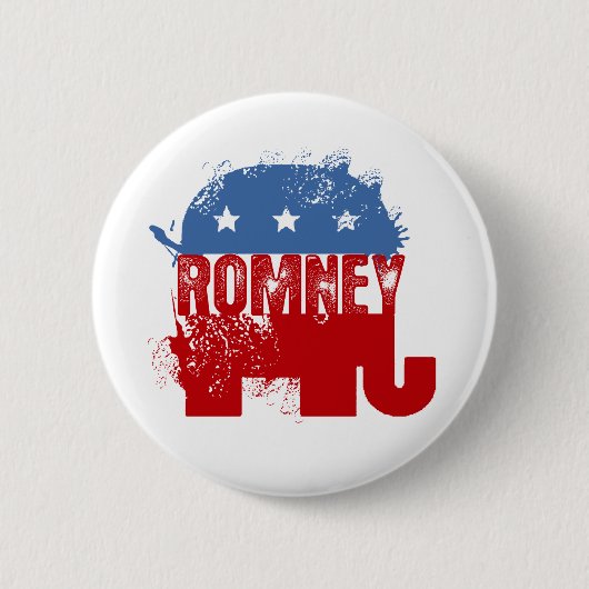 Republican ROMNEY Ronde Button 5,7 Cm (Voorkant)