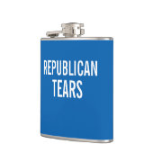 Republican Tears Democraat kleurenschema Heupfles (Links)