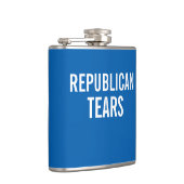Republican Tears Democraat kleurenschema Heupfles (Rechts)