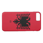 Republiek Albanië Vlag Eagle iPhone 7 hoesje (Achterkant (Horizontaal))