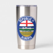 Republiek Alberta WEXIT Geïsoleerde Drinkbeker (Achterkant)