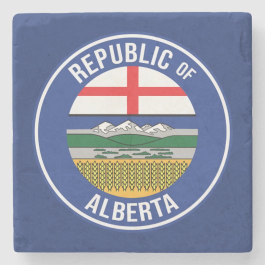 Republiek Alberta WEXIT Stenen Onderzetter (Voorkant)