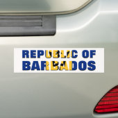 Republiek Barbados Bumpersticker (Op auto)